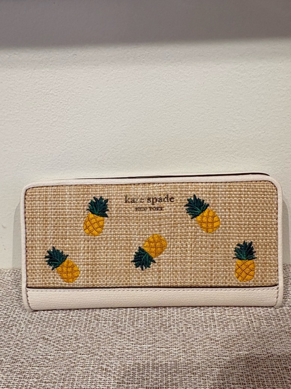 Kate Spade Darcy Slim Bifold Pineapple Wallet